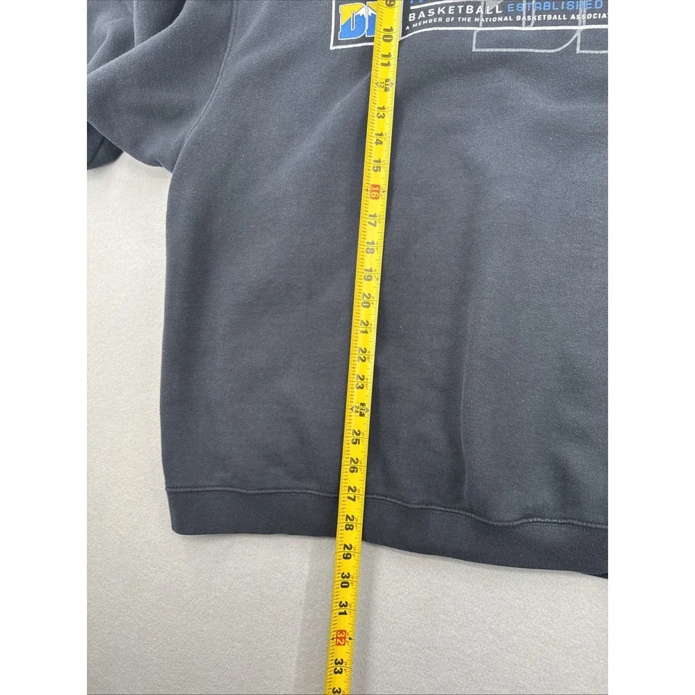Vintage Reebok Denver Nuggets NBA Crewneck‎ Sweatshirt Blk XL Boxy-Fit Blokecore